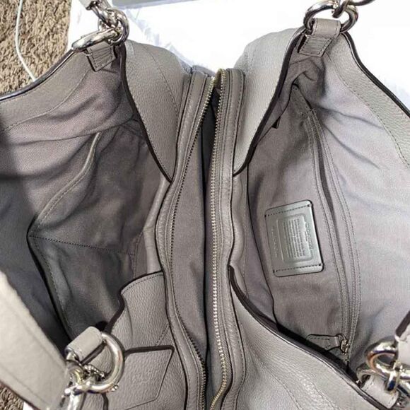 COACH Designer Lexy Gray shoulder bag purse handbag - Picture 9 of 9